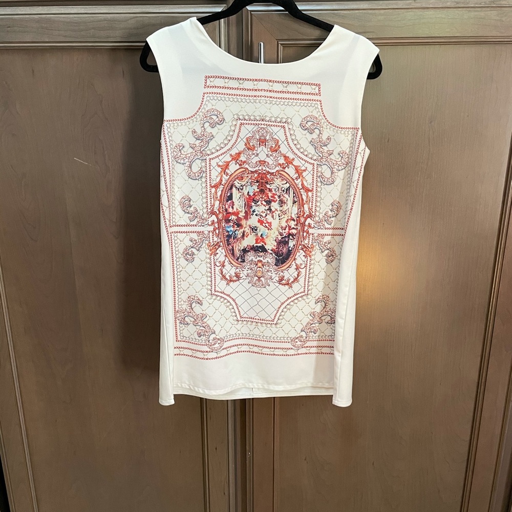 GIVENCHY INSPIRED PRINTED SHEATH DRESS BOUGHT IN PARIS FITS SIZE US 4